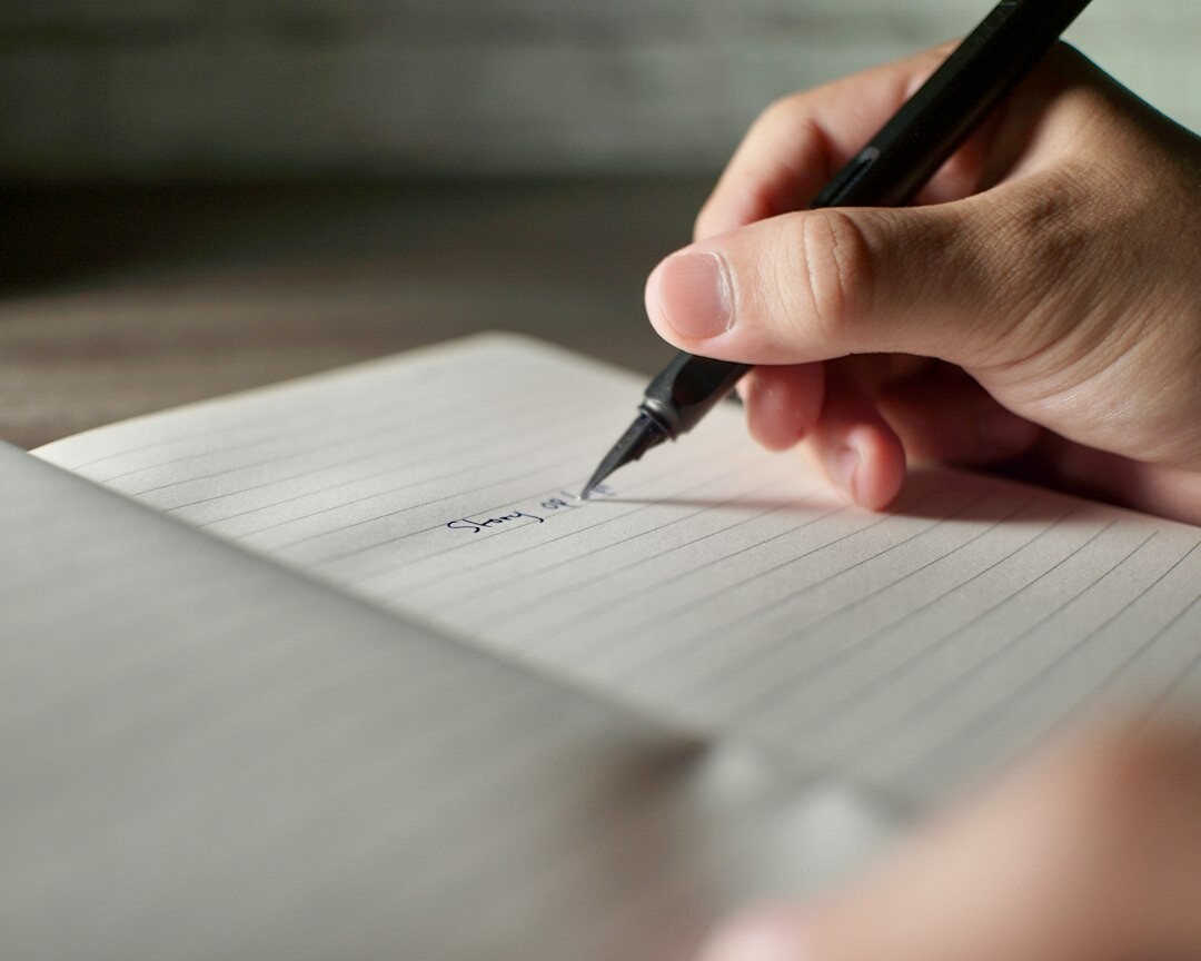 writer editing manuscript